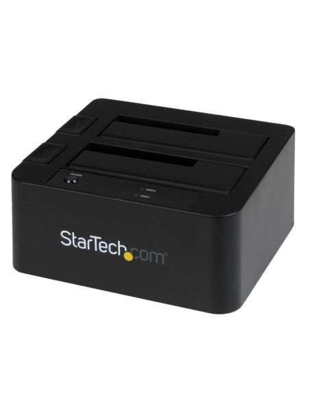 StarTech.com Docking Station eSATA USB 3.0 con UASP de 2 Bahías para Disco Duro o SSD SATA de 2,5 o 3,5 Pulgadas