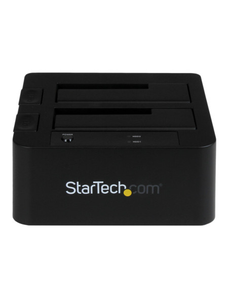 StarTech.com Docking Station eSATA USB 3.0 con UASP de 2 Bahías para Disco Duro o SSD SATA de 2,5 o 3,5 Pulgadas