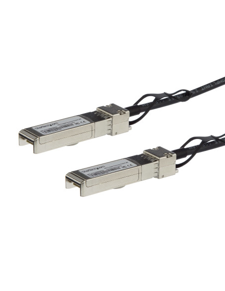 StarTech.com Cable de 2m Twinax Direct Attach SFP+ a SFP+ - 10G Compatible con MSA sin Codificar - DAC de Cobre SFP+ de 10 GbE