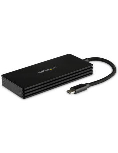 StarTech.com Caja USB 3.1 (10Gbps) USB-C para SSD M.2 SATA - Caja Externa Portátil para Disco USB Tipo C - de Aluminio
