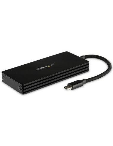StarTech.com Caja USB 3.1 (10Gbps) USB-C para SSD M.2 SATA - Caja Externa Portátil para Disco USB Tipo C - de Aluminio
