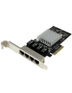 StarTech.com Tarjeta de Red PCI Express Ethernet Gigabit con 4 Puertos RJ45 Chipset Intel i350