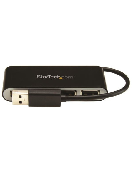 StarTech.com Concentrador Ladrón USB 2.0 de 4 Puertos con Cable Integrado - Hub Portátil USB 2.0