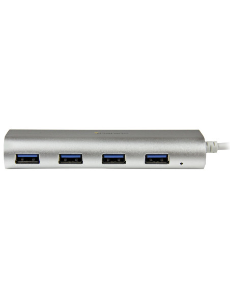 StarTech.com Hub Ladrón USB 3.0 de 4 Puertos - Hub Concentrador USB-A - Alimentado por el Bus - 5Gbps - Hub USB Portátil -