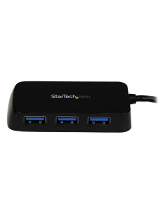 StarTech.com Adaptador Concentrador Hub Ladrón USB 3.0 (5Gbps) Super Speed para Portátil de 4 Puertos Salidas - Negro 2