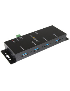 StarTech.com Hub Concentrador USB 3.0 de 4 Puertos - 5Gbps - Ladrón USB-A Industrial de Metal - de Montaje en Carril DIN, Pared 2