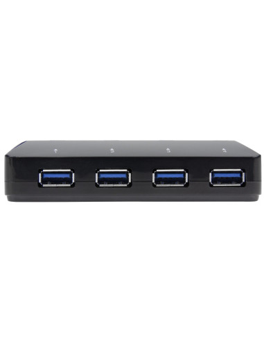 StarTech.com Concentrador USB 3.0 de 4 Puertos - 5Gbps - Ladrón con Puertos de Carga y Sincronización - Hub con 1 Puerto de 2,4A