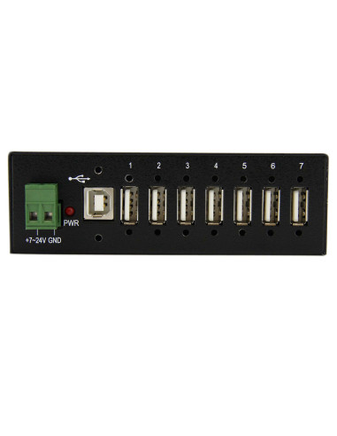 StarTech.com Hub Industrial de 7 Puertos USB 2.0 con Protección Antiestática ESD y Protección de Picos de 350W