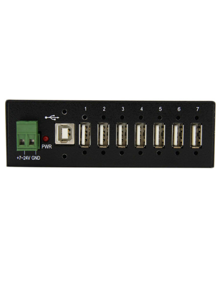 StarTech.com Hub Industrial de 7 Puertos USB 2.0 con Protección Antiestática ESD y Protección de Picos de 350W