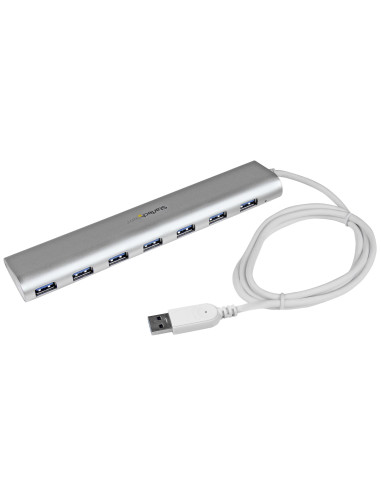 StarTech.com Hub Ladrón USB 3.0 de 7 Puertos - Hub Concentrador USB-A - Alimentado por el Bus - 5Gbps - Hub USB Portátil -