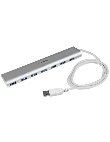 StarTech.com Hub Ladrón USB 3.0 de 7 Puertos - Hub Concentrador USB-A - Alimentado por el Bus - 5Gbps - Hub USB Portátil -