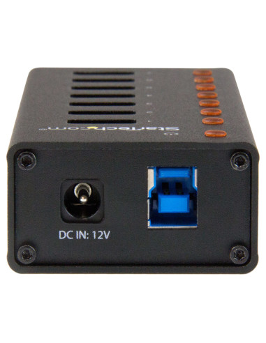 StarTech.com Concentrador USB 3.0 de 7 Puertos con Caja de Metal - 5Gbps - Hub de Sobremesa o Montaje en Pared