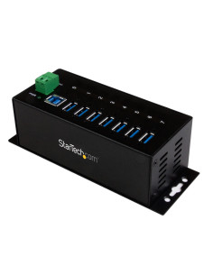StarTech.com Hub Concentrador USB 3.0 de 7 Puertos - 5Gbps - Ladrón USB Industrial de Metal con Protección ESD y Protección de