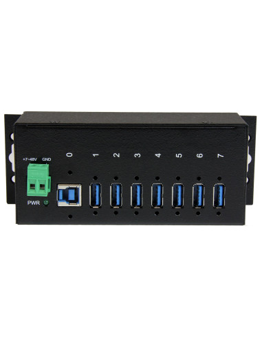 StarTech.com Hub Concentrador USB 3.0 de 7 Puertos - 5Gbps - Ladrón USB Industrial de Metal con Protección ESD y Protección de