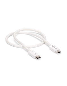StarTech.com Cable Thunderbolt 3 Pasivo 50cm - 40Gbps - PD 100W - Vídeo 4K 5K - Cable Thunderbolt - Certificado Thunderbolt - 2