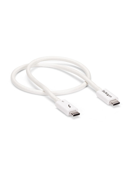 StarTech.com Cable Thunderbolt 3 Pasivo 50cm - 40Gbps - PD 100W - Vídeo 4K 5K - Cable Thunderbolt - Certificado Thunderbolt -