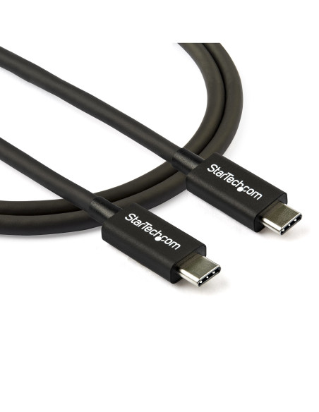 StarTech.com Cable Thunderbolt 3 Pasivo de 80cm - 40Gbps - PD 100W - Vídeo 4K 5K - Cable Thunderbolt - Certificado Thunderbolt