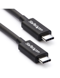 StarTech.com Cable Thunderbolt 3 Pasivo de 2m - 20Gbps - PD 100W - Vídeo 4K - Cable Thunderbolt - Certificado Thunderbolt -