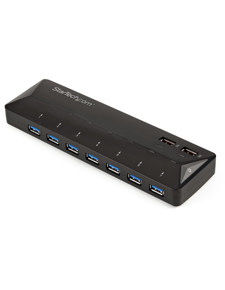 StarTech.com Concentrador USB 3.0 de 7 Puertos - 5Gbps - Ladrón con Puertos de Carga y Sincronización - Hub con 2 Puertos de