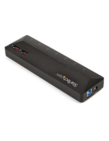 StarTech.com Concentrador USB 3.0 de 7 Puertos - 5Gbps - Ladrón con Puertos de Carga y Sincronización - Hub con 2 Puertos de
