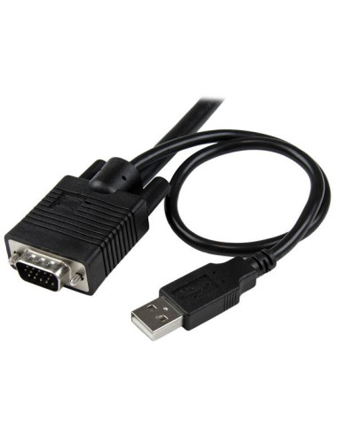StarTech.com Switch Conmutador KVM de Cable con 2 Puertos VGA USB Alimentado por USB con Interruptor Remoto