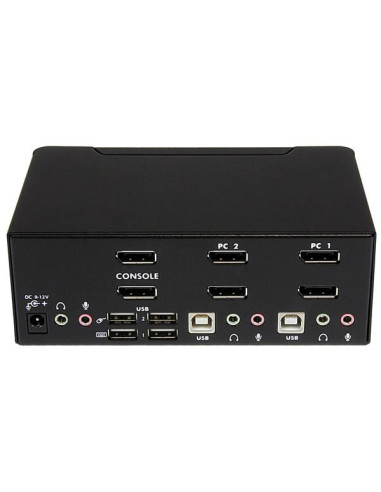StarTech.com Switch Conmutador KVM de 2 Puertos DisplayPort - 4K 60Hz