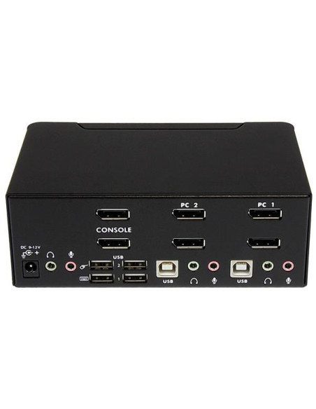 StarTech.com Switch Conmutador KVM de 2 Puertos DisplayPort - 4K 60Hz