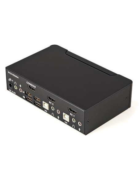 StarTech.com Conmutador Switch KVM 2 puertos HDMI con Hub Concentrador USB 2.0 Audio - 1920x1200