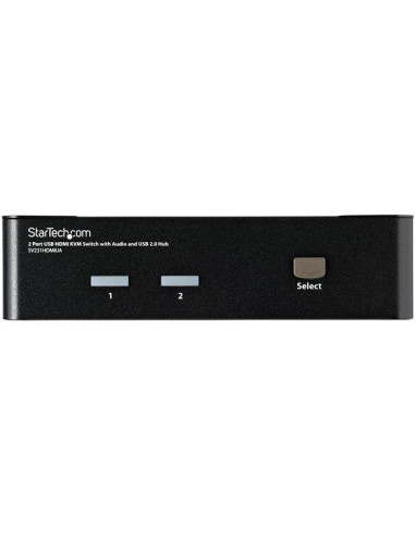 StarTech.com Conmutador Switch KVM 2 puertos HDMI con Hub Concentrador USB 2.0 Audio - 1920x1200