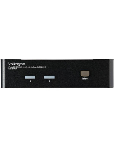 StarTech.com Conmutador Switch KVM 2 puertos HDMI con Hub Concentrador USB 2.0 Audio - 1920x1200