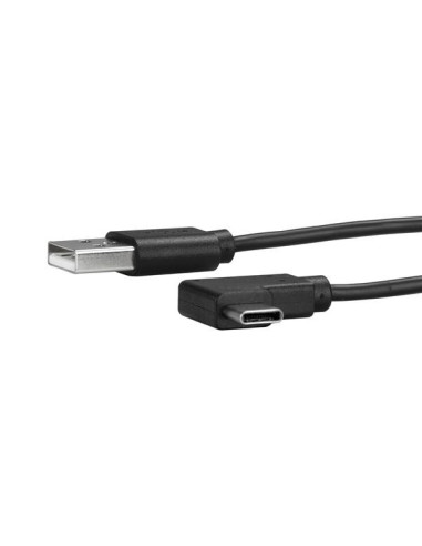StarTech.com Cable de Carga y Sincronización USB-A a USB-C de 1m - Cable de Datos USB-A a USB Tipo C - Cable Acodado USB Tipo C