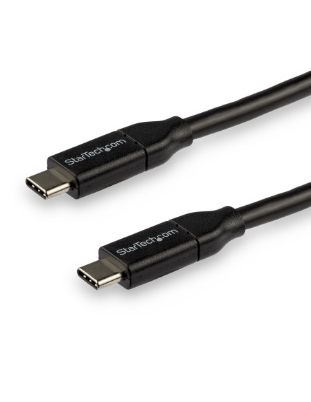 StarTech.com Cable de 3m USB-C a USB-C con capacidad para Entrega de Alimentación de 5A - USB TipoC - Cable de Carga USBC - USB