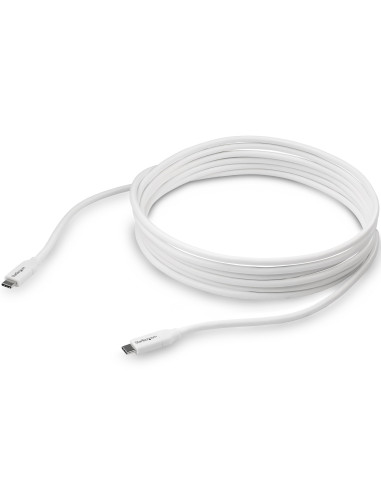 StarTech.com Cable 4m USB-C a USB-C con capacidad para Entrega de Alimentación de 5A - USB Tipo C - Cable de Carga USBC - USB