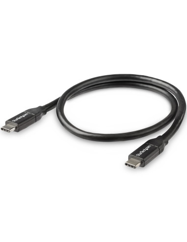 StarTech.com Cable de 50cm USB-C a USB-C con capacidad para Entrega de Alimentación de 5A - USB TipoC - Cable de Carga USBC -