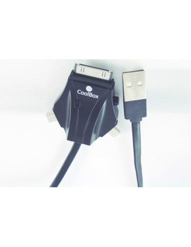 CoolBox ACD 301 cable USB 1 m microUSB miniUSB Apple iPhone Negro