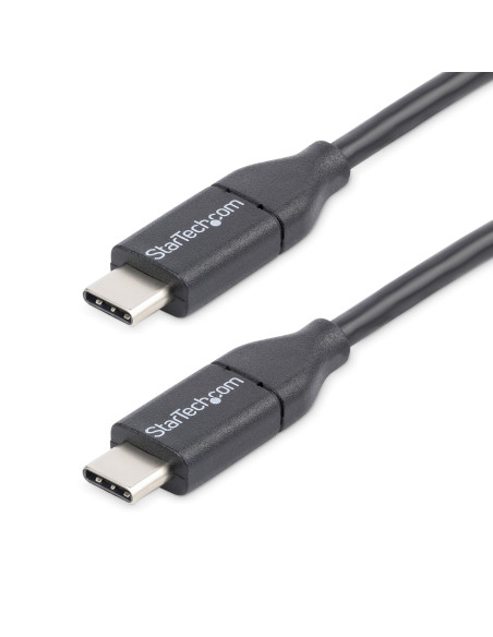 StarTech.com Cable de 0,5m USB-C de Carga - para Carga y Sincronización - PD de 60W y 3A - Cable USB 2.0 USB Tipo C de Carga