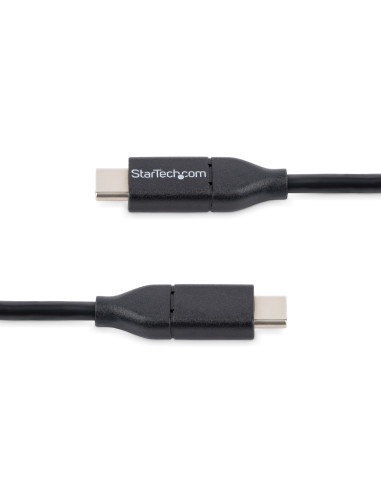 StarTech.com Cable de 0,5m USB-C de Carga - para Carga y Sincronización - PD de 60W y 3A - Cable USB 2.0 USB Tipo C de Carga
