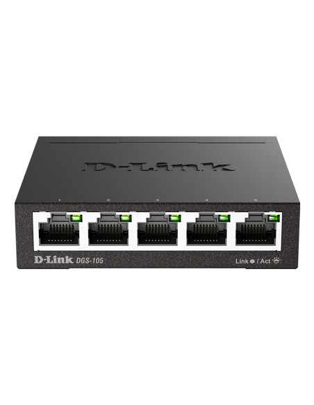 D-Link DGS-105 No administrado L2 Gigabit Ethernet (10 100 1000) Negro