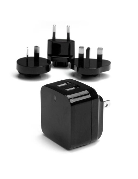 StarTech.com Cargador de Pared USB de 2 Puertos para Tablets Smartphones - Cargador de Alta Potencia para Viajes