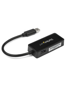 StarTech.com Adaptador Tarjeta de Red NIC Externa USB 3.0 de 1 Puerto Gigabit Ethernet RJ45 y Puerto USB - Negro 2
