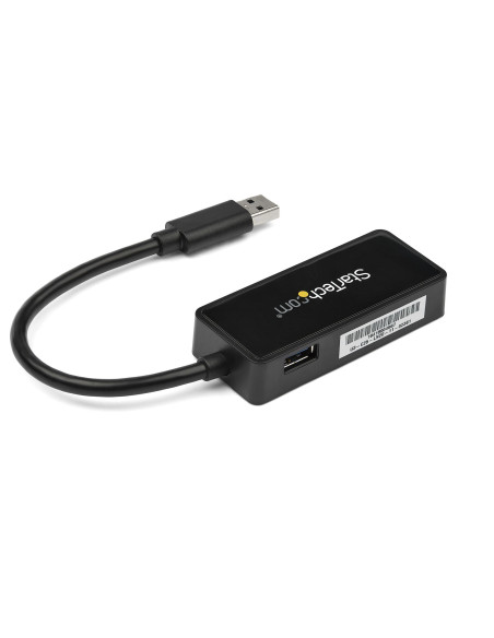 StarTech.com Adaptador Tarjeta de Red NIC Externa USB 3.0 de 1 Puerto Gigabit Ethernet RJ45 y Puerto USB - Negro