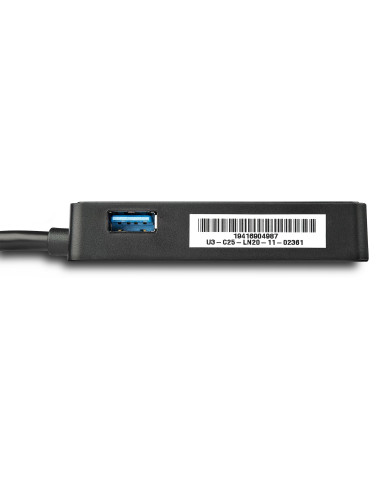 StarTech.com Adaptador Tarjeta de Red NIC Externa USB 3.0 de 1 Puerto Gigabit Ethernet RJ45 y Puerto USB - Negro