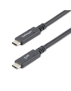 StarTech.com Cable de 1,8m USB-C a USB-C - PD de 5A - USB TipoC - Certificado para Funcionar con Chromebook - USB-IF - M a M -