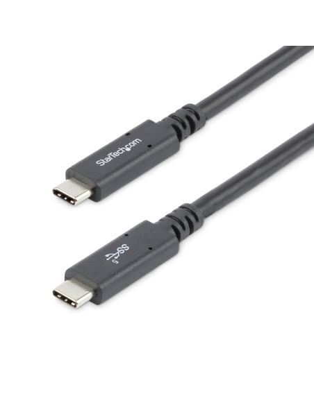 StarTech.com Cable de 1,8m USB-C a USB-C - PD de 5A - USB TipoC - Certificado para Funcionar con Chromebook - USB-IF - M a M -