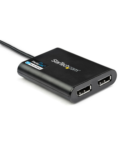 StarTech.com Adaptador Gráfico Externo USB 3.0 a DisplayPort Doble 4K60 DisplayLink - Cable Conversor USB 3.0 a DP de Vídeo