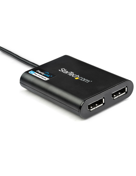 StarTech.com Adaptador Gráfico Externo USB 3.0 a DisplayPort Doble 4K60 DisplayLink - Cable Conversor USB 3.0 a DP de Vídeo