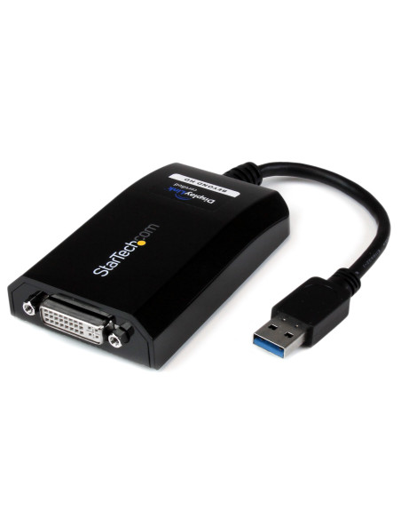 StarTech.com Cable Adaptador USB 3.0 a DVI   VGA - 2048x1152 - Adaptador Gráfico Externo de Vídeo - Convertidor Externo de