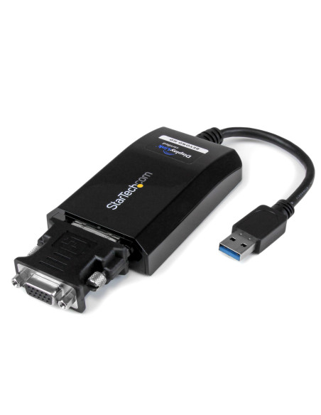 StarTech.com Cable Adaptador USB 3.0 a DVI   VGA - 2048x1152 - Adaptador Gráfico Externo de Vídeo - Convertidor Externo de