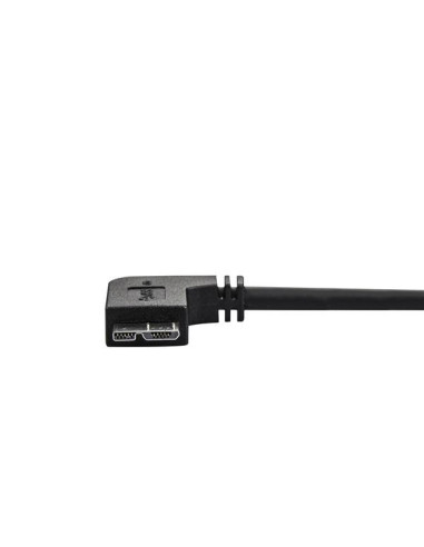 StarTech.com Cable delgado de 1m Micro USB 3.0 acodado a la derecha a USB A