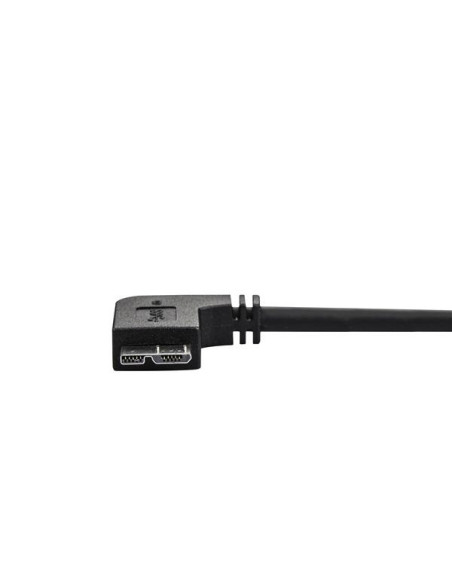 StarTech.com Cable delgado de 1m Micro USB 3.0 acodado a la derecha a USB A